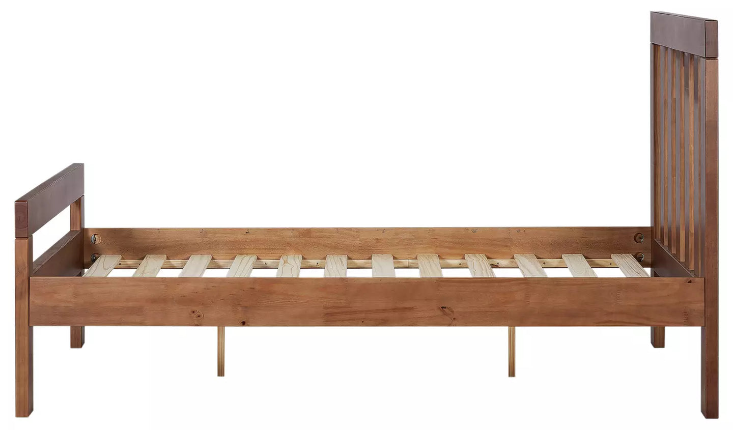 Assembled Chile Kingsize Wooden Bed Frame - Dark Stain